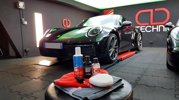 High-performance ceramic treatment on a Porsche 992 Carrera 4S