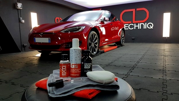 Tesla Model S protected by Crystal Serum Ultra ceramic coating